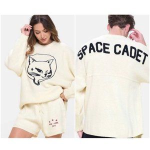 Unisex Oversized Spirit Jersey Space Cadet Knit Sweater Large NWT Ivory Sold Out